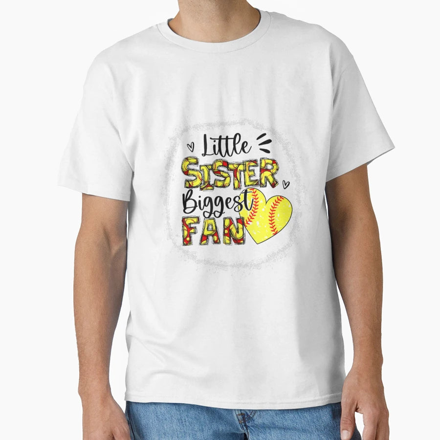 Softball Sister Little Sister T-Shirt - Streetwear Style for Adults - T-Shirt, Sweatshirt, Hoodie