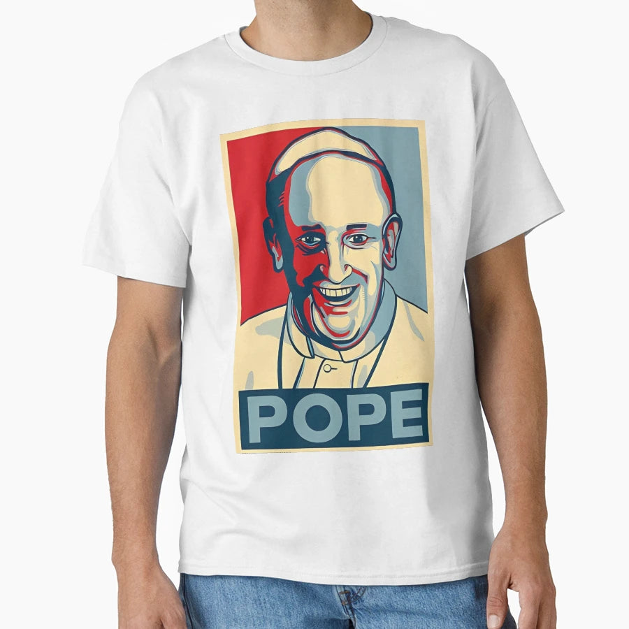 Pope Francis Artwork Hope Pop Art T-Shirt - Graphic Print for Adults - T-Shirt, Sweatshirt, Hoodie