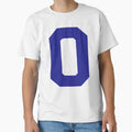 Number 0 Blue Zero Sports Number Zero T-Shirt - Unique Graphic Unisex - T-Shirt, Sweatshirt, Hoodie