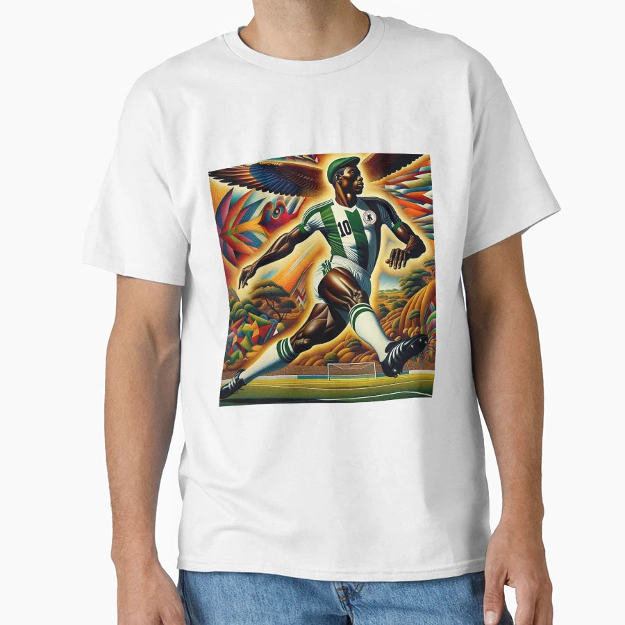 Nigeria Football Art T-Shirt - Trendy Graphic for Adults - T-Shirt, Sweatshirt, Hoodie