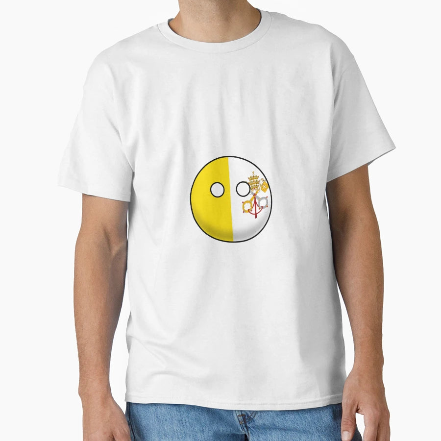Vatican City Countryball T-Shirt - Graphic Print Unisex - T-Shirt, Sweatshirt, Hoodie