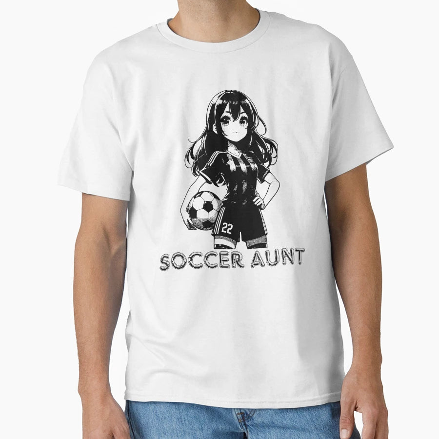 Soccer Aunt T-Shirt - Minimalist Print Men Women - T-Shirt, Sweatshirt, Hoodie