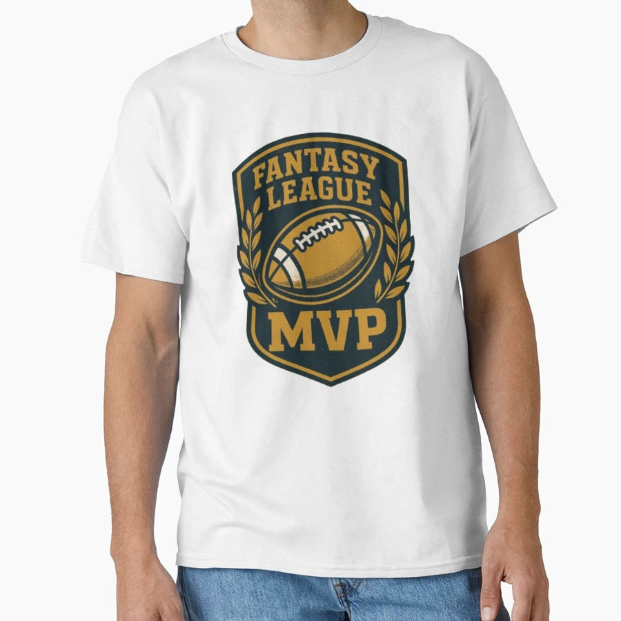 Fantasy League Mvp Football Badge T-Shirt - Trendy Graphic Unisex - T-Shirt, Sweatshirt, Hoodie