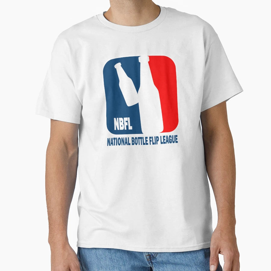 Nbfl National Bottle Flipping League T-Shirt - Minimalist Print for Adults - T-Shirt, Sweatshirt, Hoodie