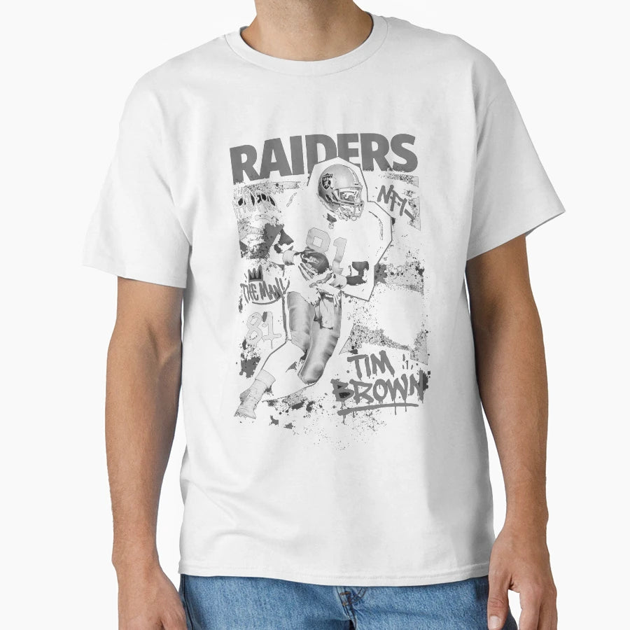 Tim Brown Raider Royalty Raiders 81 T-Shirt - Novelty Apparel Unisex - T-Shirt, Sweatshirt, Hoodie
