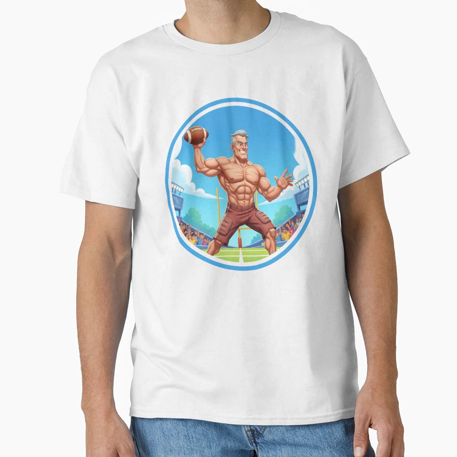 Gym Muscular Football T-Shirt - Casual Everyday Wear for Adults - T-Shirt, Sweatshirt, Hoodie