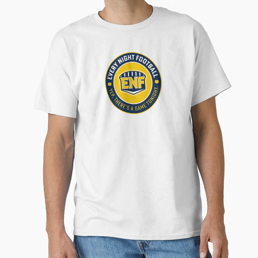 Every Night Football Circular Slogan T-Shirt - Trendy Graphic Men Women - T-Shirt, Sweatshirt, Hoodie