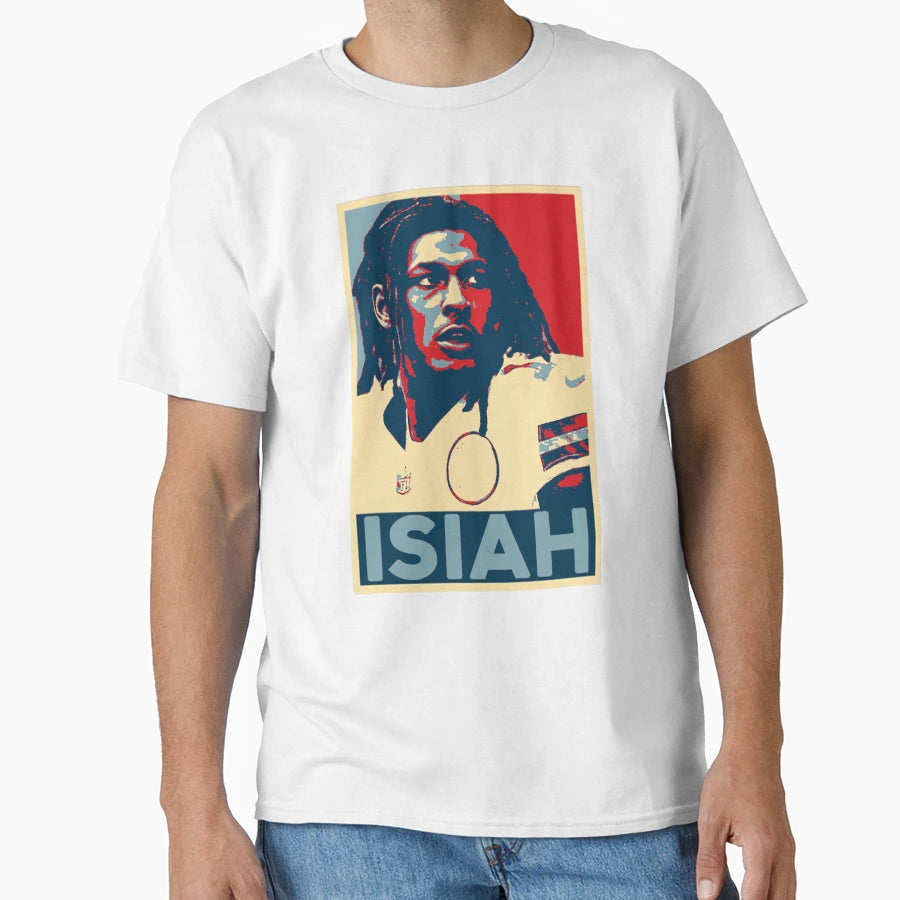 Isiah Pacheco T-Shirt - Custom Art Print Unisex - T-Shirt, Sweatshirt, Hoodie