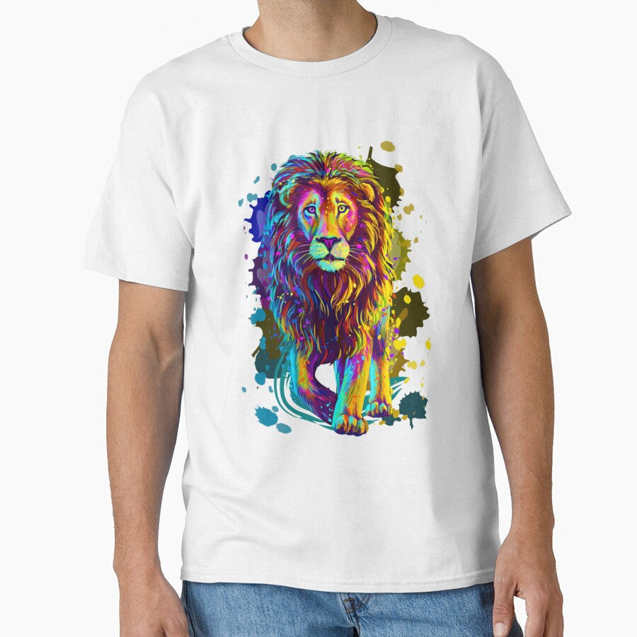 Cool Colorful Wild Lion Stylish Graphic Design by - Adult & Kids T-Shirts, Sweatshirts & Hoodies apparel design preview 1