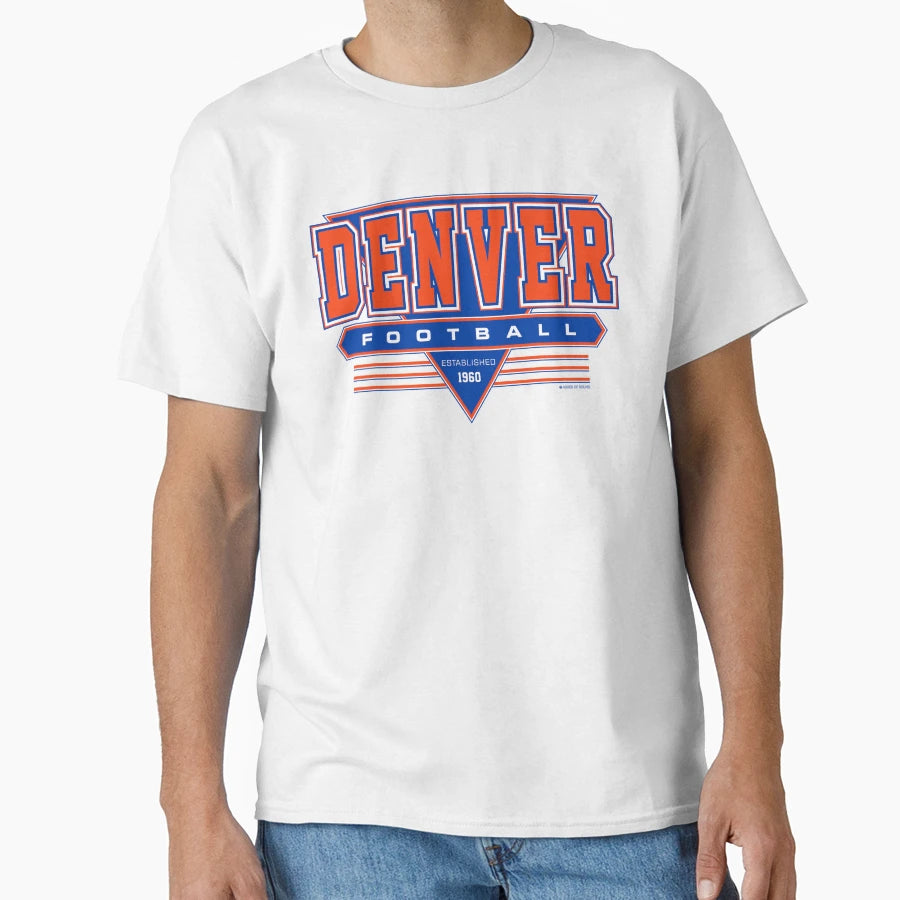 Denver Football Broncos Inspired 90S T-Shirt - Novelty Apparel for Adults - T-Shirt, Sweatshirt, Hoodie