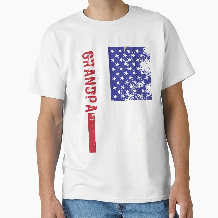 Us Flag Best Grandpa Ever T-Shirt - Graphic Print Men Women - T-Shirt, Sweatshirt, Hoodie