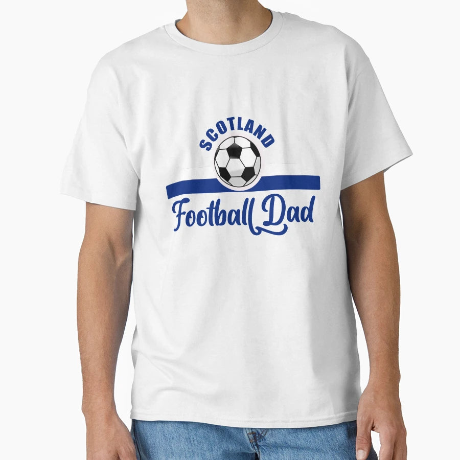 Scotland Football Dad Fathers Day T-Shirt - Aesthetic Graphic for Adults - T-Shirt, Sweatshirt, Hoodie