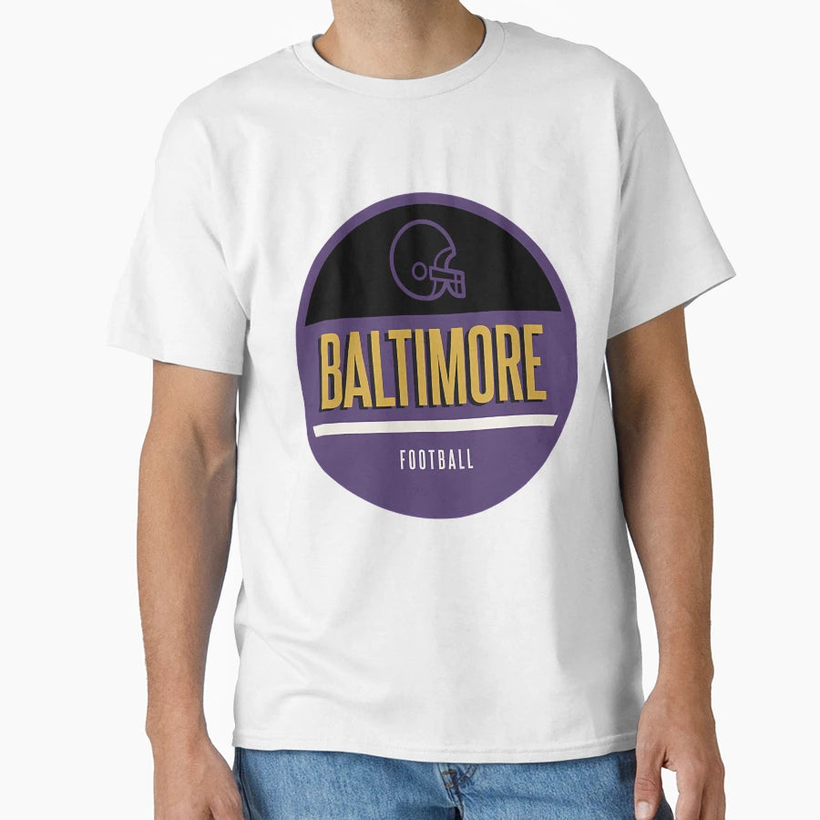 Baltimore Football T-Shirt - Custom Art Print Unisex - T-Shirt, Sweatshirt, Hoodie