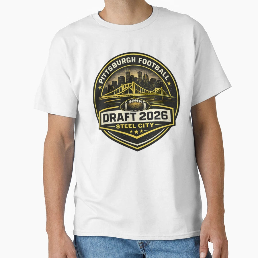 Pittsburgh Football Draft 2026 Steel T-Shirt - Minimalist Print Men Women - T-Shirt, Sweatshirt, Hoodie