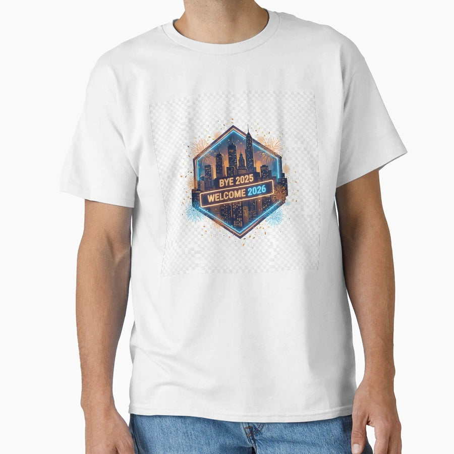 Happy New Year T-Shirt - Aesthetic Graphic for Adults - T-Shirt, Sweatshirt, Hoodie