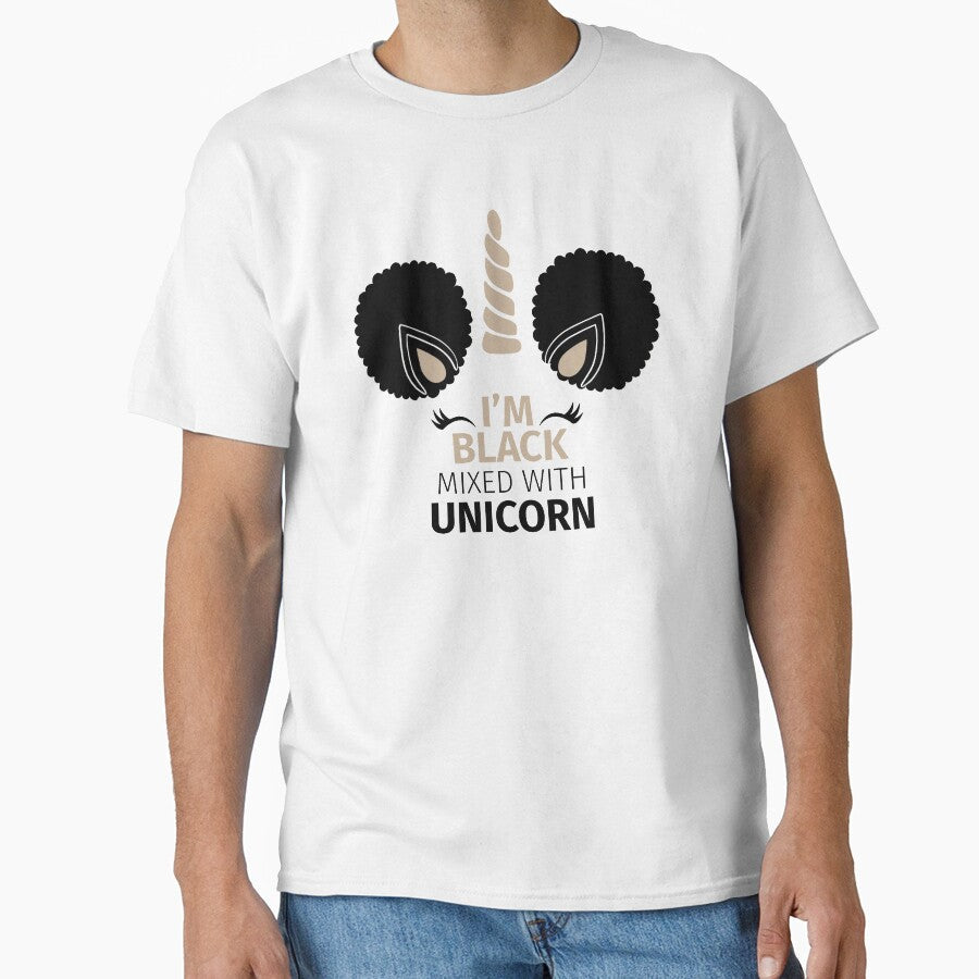 Afro Puffs Magic Unicorn I'm Black Mixed with by - Adult & Kids T-Shirts, Sweatshirts & Hoodies apparel design preview 1