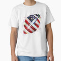 American Football Ball Watercolor T-Shirt - Aesthetic Graphic Unisex - T-Shirt, Sweatshirt, Hoodie