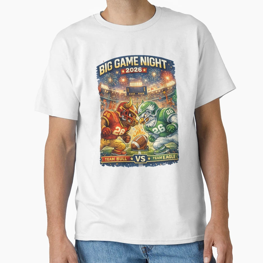 Big Game Night 2026 Football T-Shirt - Casual Everyday Wear Men Women - T-Shirt, Sweatshirt, Hoodie