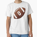 American Football Ball Number 0 Zero T-Shirt - Graphic Print Men Women - T-Shirt, Sweatshirt, Hoodie