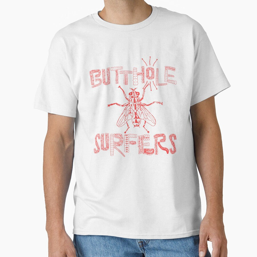 Butthole Surfers Fly (red) by 23rdStBAJ - Adult & Kids T-Shirts, Sweatshirts & Hoodies apparel design preview 1