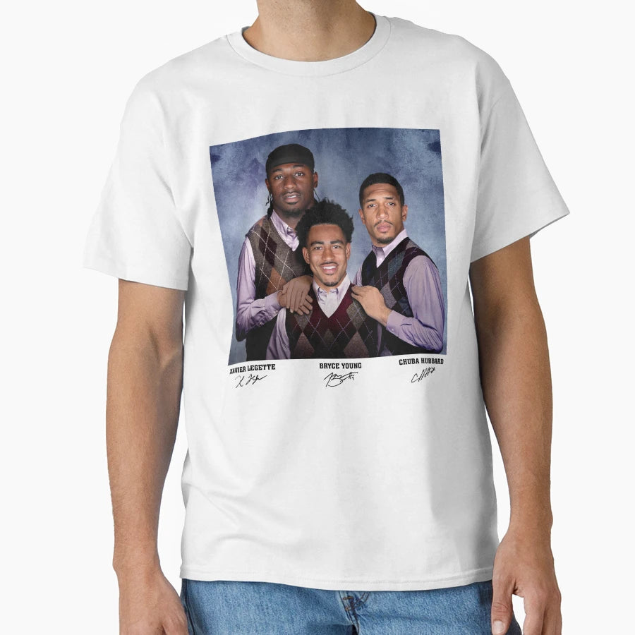 Bryce Young Xavier Legette Chuba Hubbard T-Shirt - Streetwear Style Unisex - T-Shirt, Sweatshirt, Hoodie