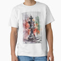 Royal Chess Pieces with Abstract Paint Splashes by - Adult & Kids T-Shirts, Sweatshirts & Hoodies apparel design preview 1