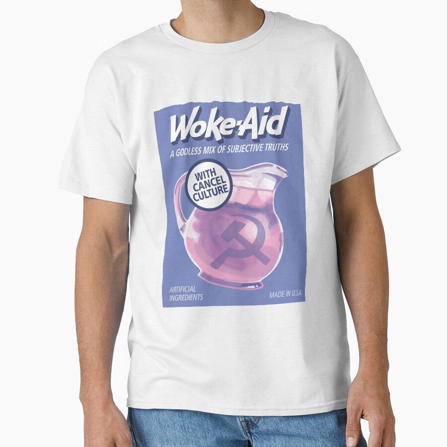 WOKE-AID on black field by skRB - Adult & Kids T-Shirts, Sweatshirts & Hoodies apparel design preview 1
