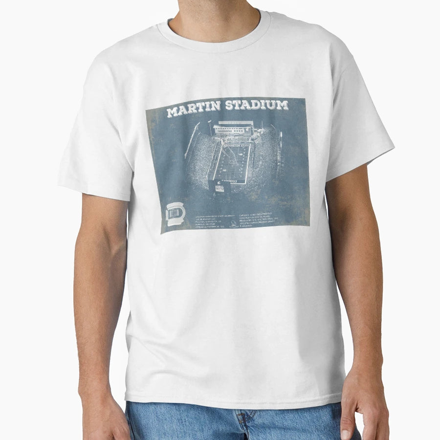 Martin Stadium T-Shirt - Novelty Apparel for Adults - T-Shirt, Sweatshirt, Hoodie