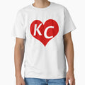 Love Kc Heart Love Kansas City Heart T-Shirt - Novelty Apparel Unisex - T-Shirt, Sweatshirt, Hoodie