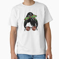 Football Mom Messy Bun T-Shirt - Minimalist Print Unisex - T-Shirt, Sweatshirt, Hoodie