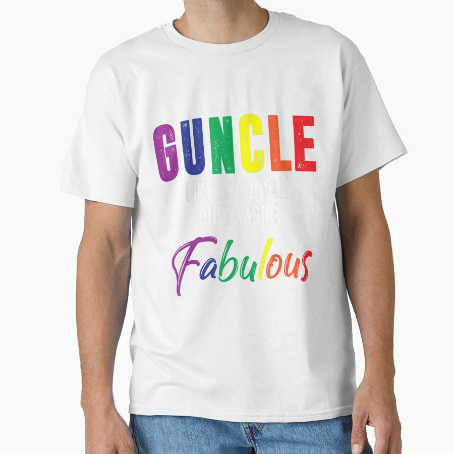 Fabulous Gay Uncle Guncle Funny Gay T-Shirt - Aesthetic Graphic for Adults - T-Shirt, Sweatshirt, Hoodie