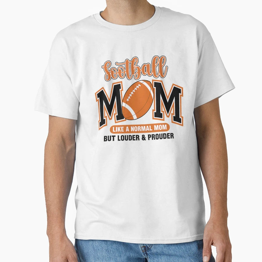 Proud Football Mom Game Day Vibes T-Shirt - Aesthetic Graphic Unisex - T-Shirt, Sweatshirt, Hoodie