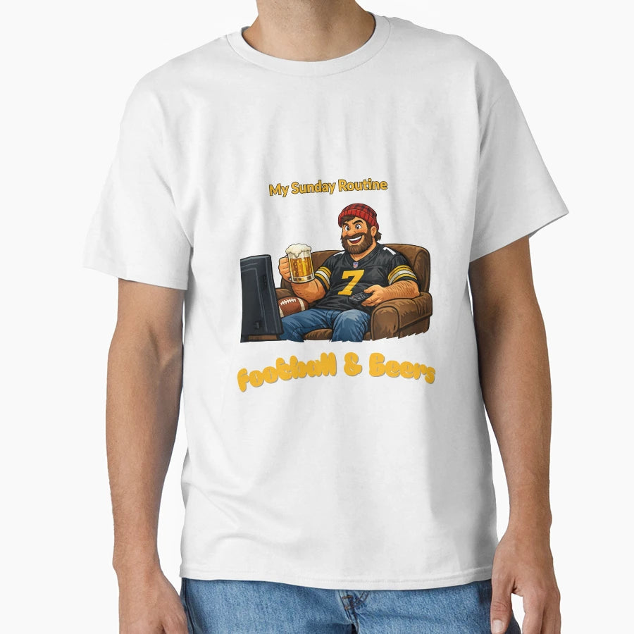 Pittsburgh Steelers Sunday Routine T-Shirt - Unique Graphic Men Women - T-Shirt, Sweatshirt, Hoodie