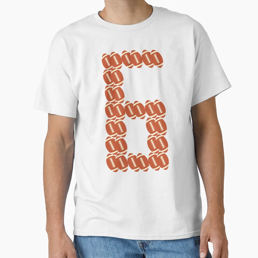 Player Number 6 Six American T-Shirt - Streetwear Style for Adults - T-Shirt, Sweatshirt, Hoodie