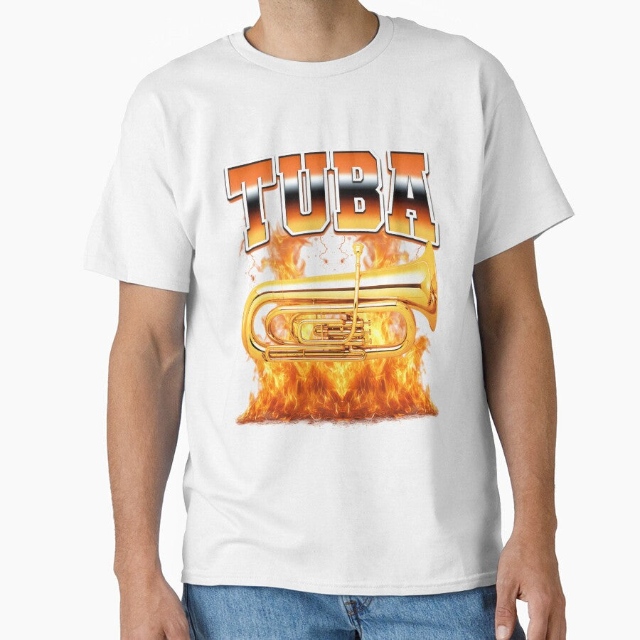 Tuba Instrument Player Tubist 90s Bootleg Style by - Adult & Kids T-Shirts, Sweatshirts & Hoodies apparel design preview 1
