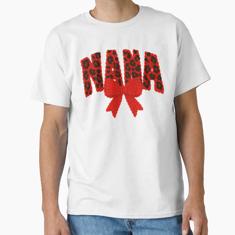 Nana Faux Crochet Leopard T-Shirt - Novelty Apparel Unisex - T-Shirt, Sweatshirt, Hoodie