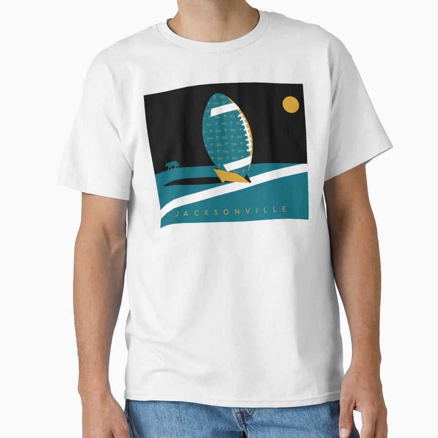 Jacksonville Florida Football Nfl Fan Art T-Shirt - Unique Graphic Unisex - T-Shirt, Sweatshirt, Hoodie