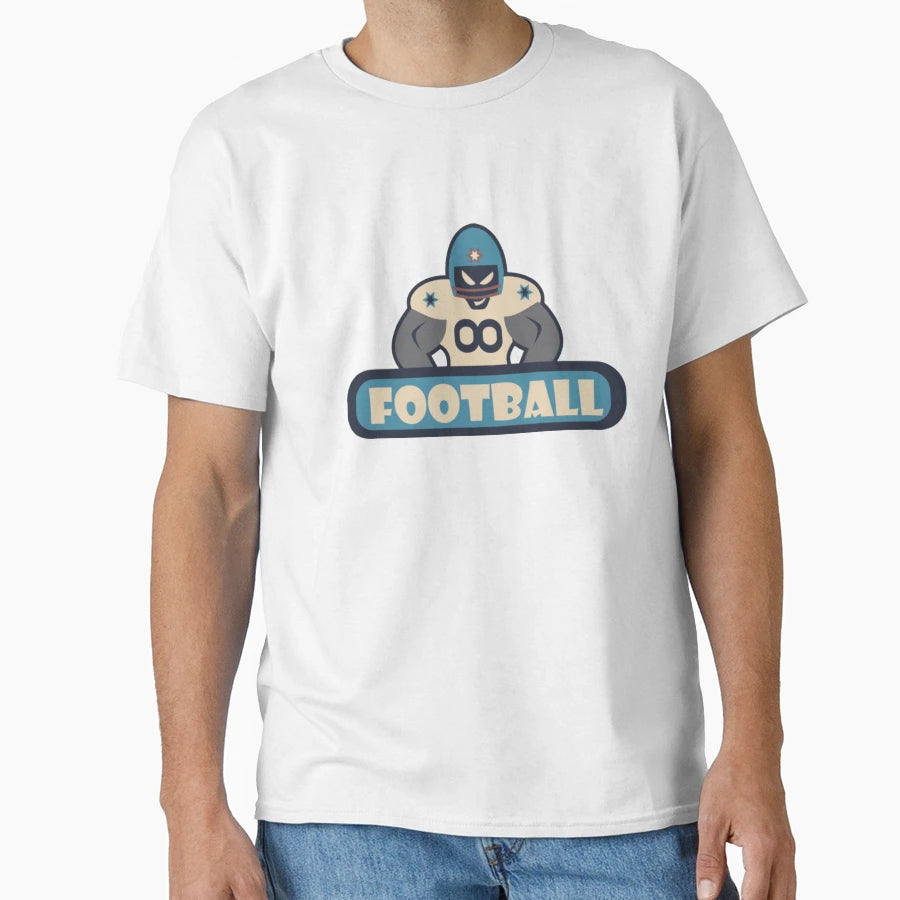 Football Sport Blue T-Shirt - Custom Art Print Men Women - T-Shirt, Sweatshirt, Hoodie