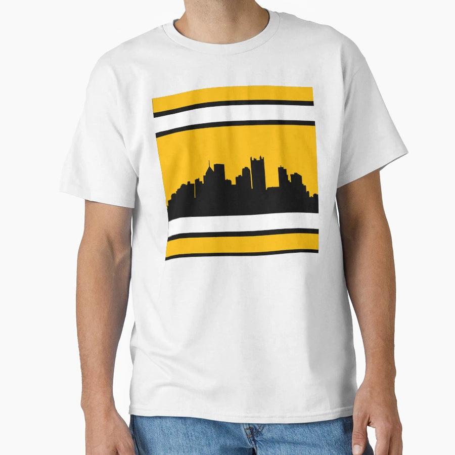 Steelers Home Stripe T-Shirt - Casual Everyday Wear Unisex - T-Shirt, Sweatshirt, Hoodie