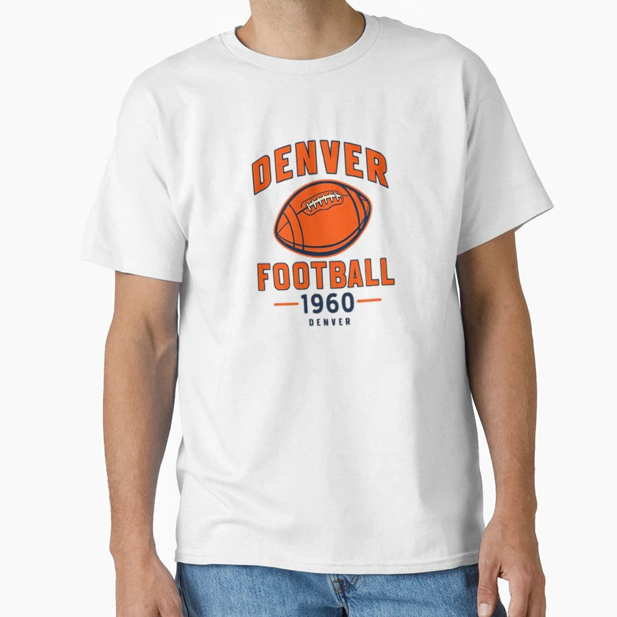 Denver Football T-Shirt - Aesthetic Graphic for Adults - T-Shirt, Sweatshirt, Hoodie