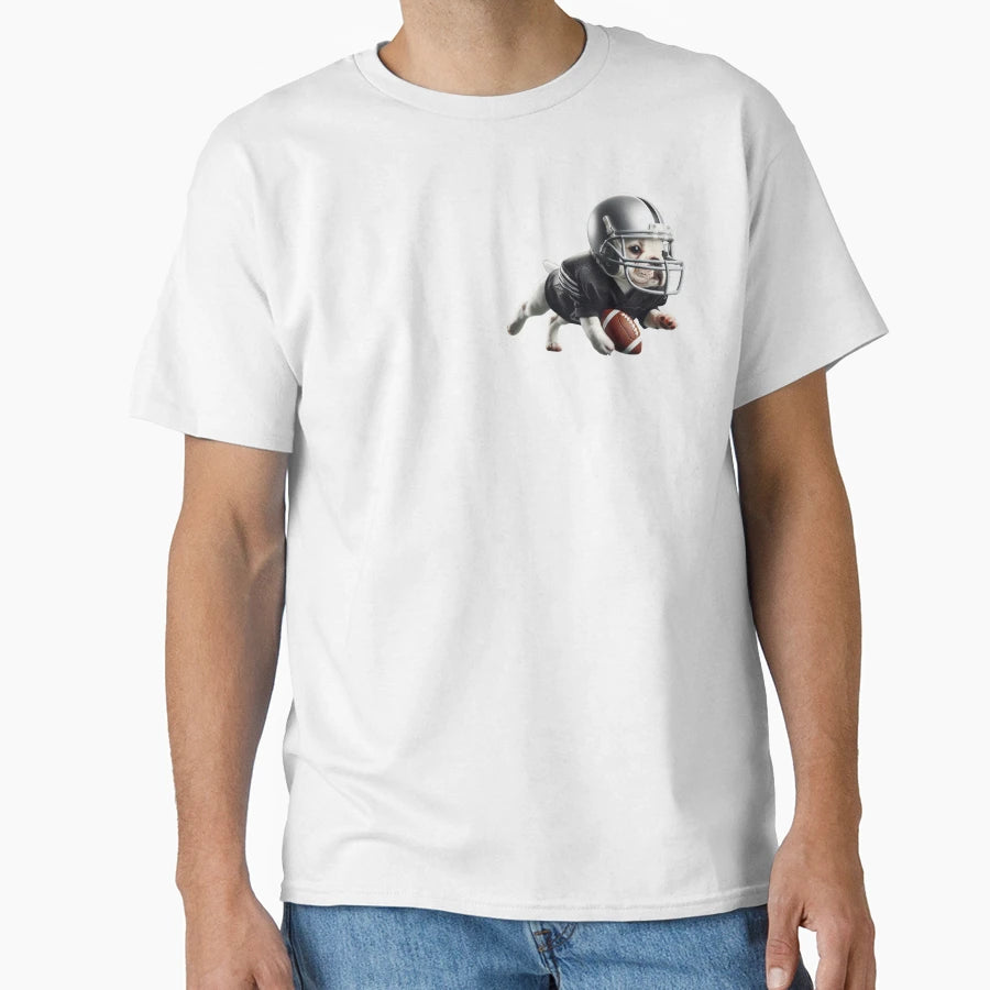Frenchie Leaping Touchdown T-Shirt - Custom Art Print for Adults - T-Shirt, Sweatshirt, Hoodie