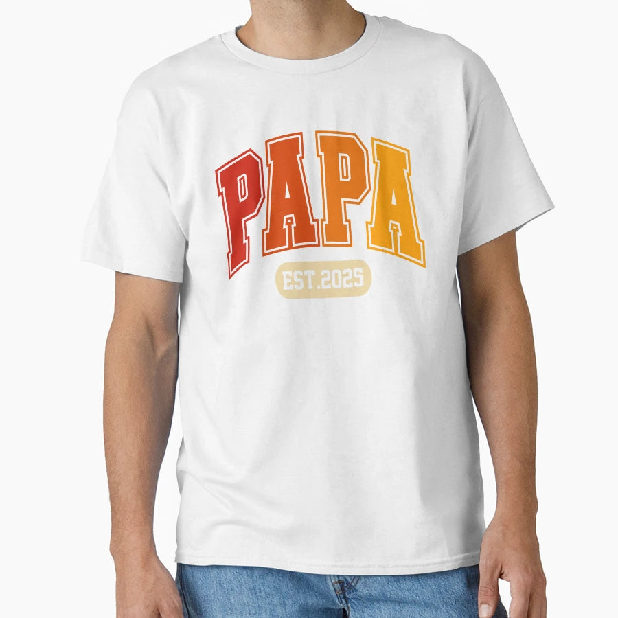 Funny Grandpa Est 2025 New Papa Gifts T-Shirt - Aesthetic Graphic Unisex - T-Shirt, Sweatshirt, Hoodie