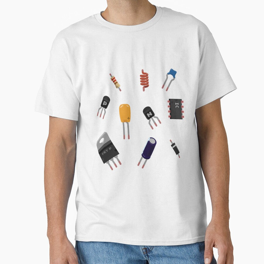 Basic Electronic Components by PheroKita - Adult & Kids T-Shirts, Sweatshirts & Hoodies apparel design preview 1