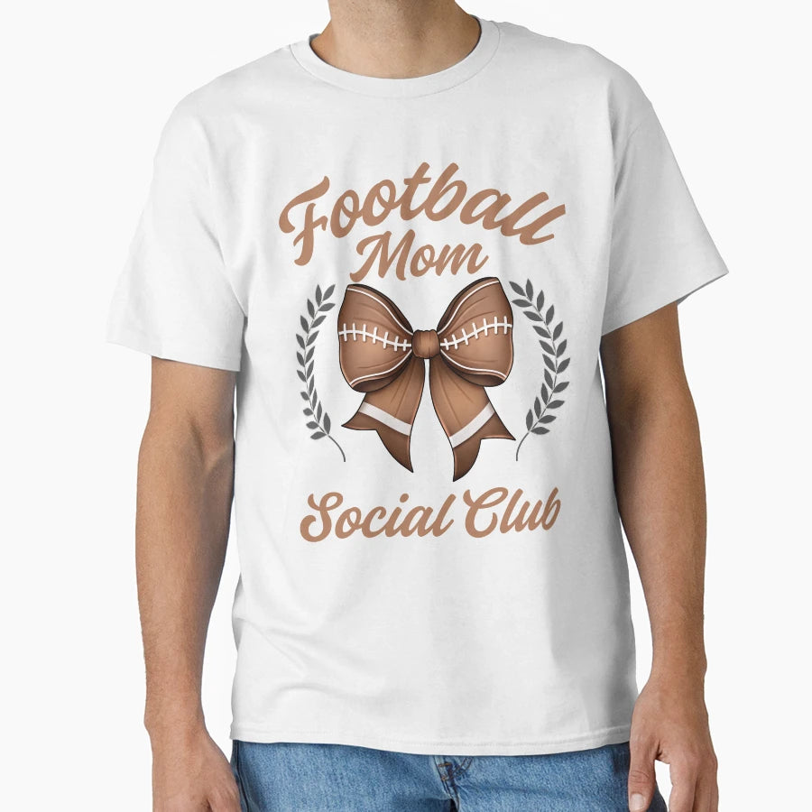 Football Mom Social Club T-Shirt - Aesthetic Graphic Men Women - T-Shirt, Sweatshirt, Hoodie