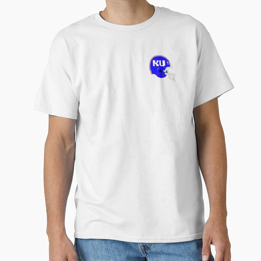 Tecmo Bowl Kansas Helmet T-Shirt - Unique Graphic Men Women - T-Shirt, Sweatshirt, Hoodie
