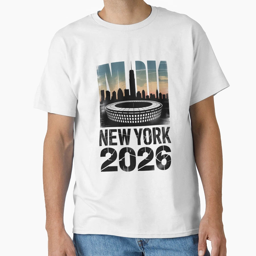 New York 2026 Metlife Stadium Skyline T-Shirt - Aesthetic Graphic Unisex - T-Shirt, Sweatshirt, Hoodie