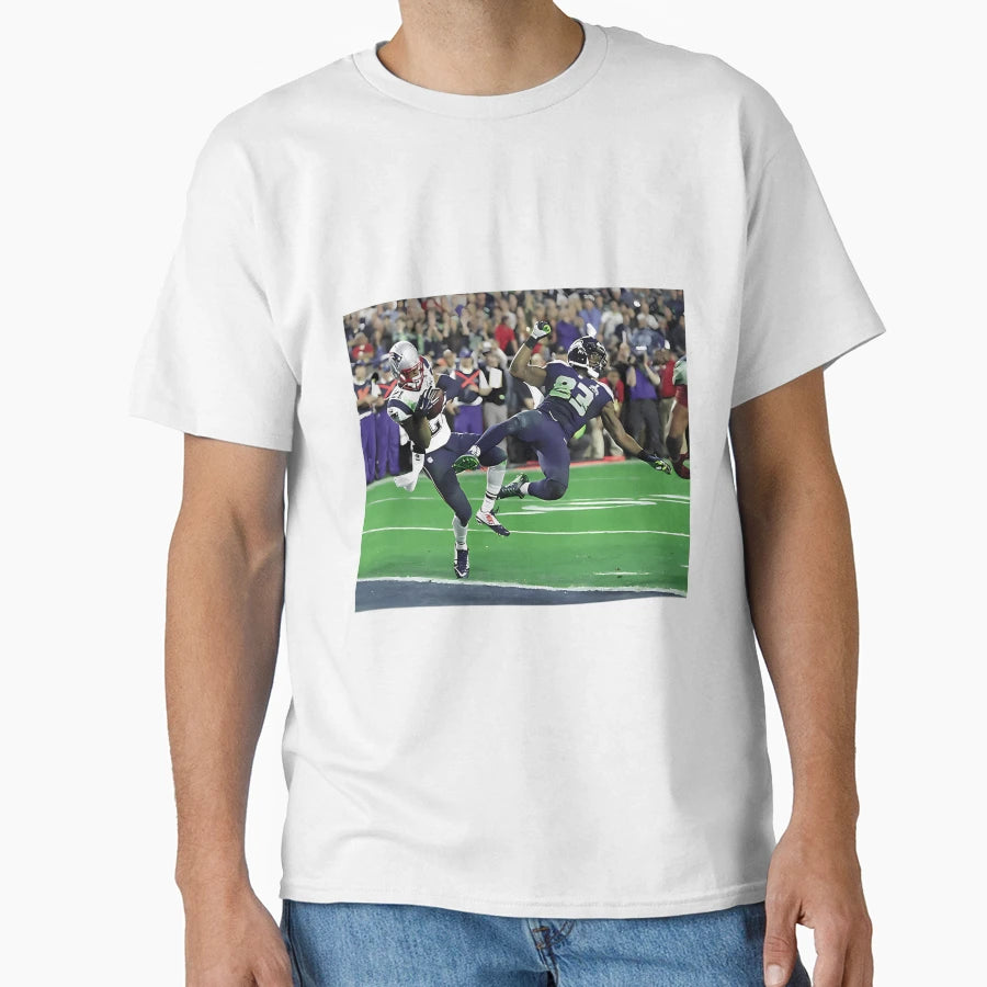 Malcolm Butler Goal Line Interception T-Shirt - Trendy Graphic for Adults - T-Shirt, Sweatshirt, Hoodie