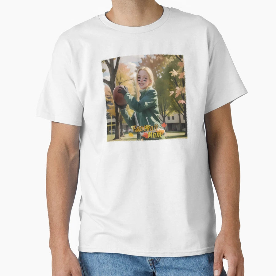 Football Mom Autumn T-Shirt - Minimalist Print Men Women - T-Shirt, Sweatshirt, Hoodie