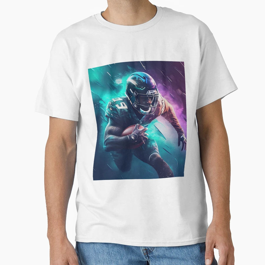 Sprint To Victory Football Player T-Shirt - Trendy Graphic Unisex - T-Shirt, Sweatshirt, Hoodie