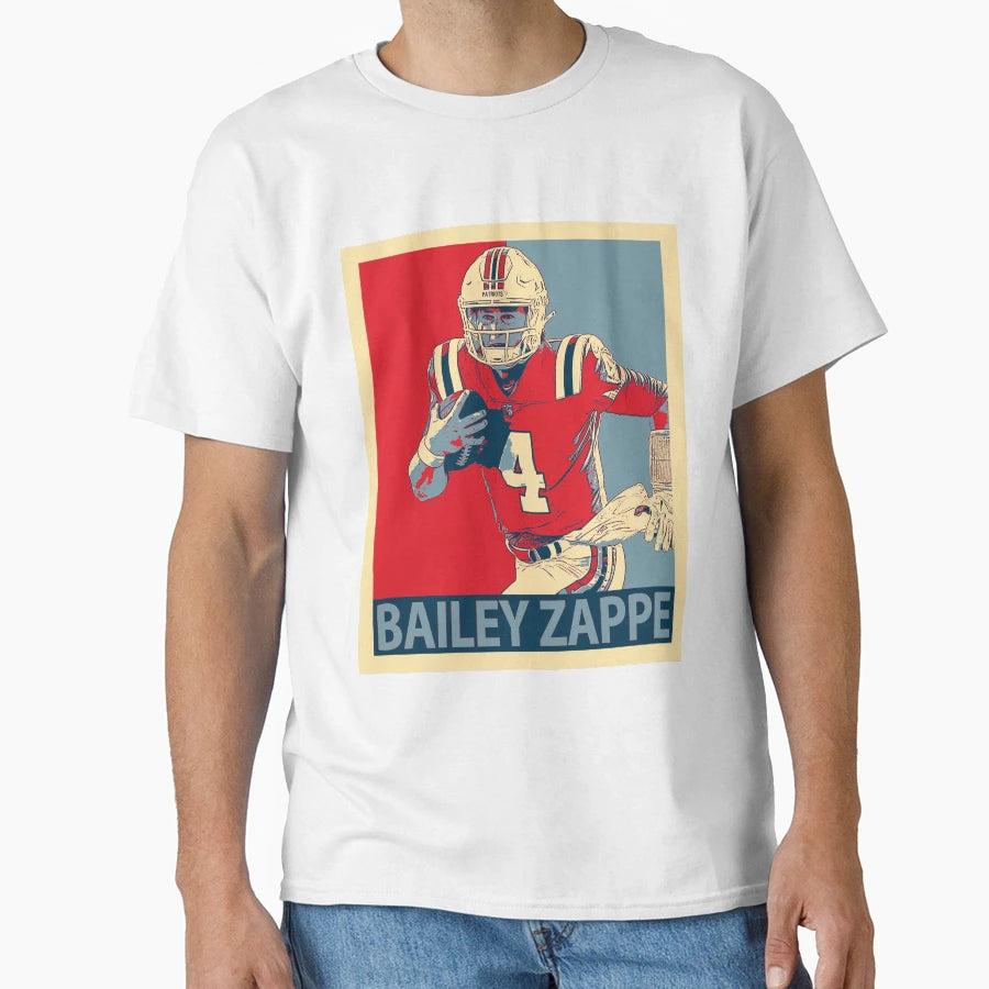 Bailey Zappe T-Shirt - Aesthetic Graphic for Adults - T-Shirt, Sweatshirt, Hoodie